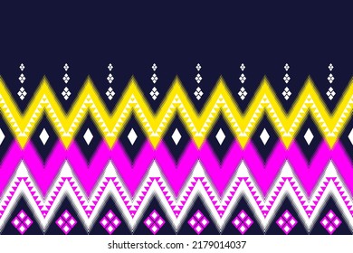

Geometric ethnic pattern traditional Design for background,carpet,wallpaper,clothing,wrapping,Batik,fabric,sarong,Vector illustration embroidery style. fabric Bohemian fashion,texture. African rug