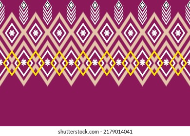 

Geometric ethnic pattern traditional Design for background,carpet,wallpaper,clothing,wrapping,Batik,fabric,sarong,Vector illustration embroidery style. fabric Bohemian fashion,texture. African rug