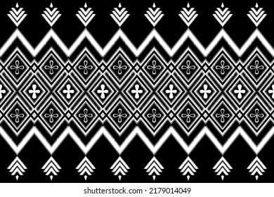 

Patrón geométrico étnico tradicional Diseño para fondo, alfombra, papel pintado, ropa, envoltura, Batik, tela, sarong,Estilo de bordado de ilustración vectorial. tela de moda bohemia, textura. Alfombra africana