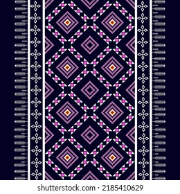 Patrón geométrico étnico tradicional Diseño para fondo, alfombra, papel pintado, ropa, envoltura, Batik, tela, sarong.