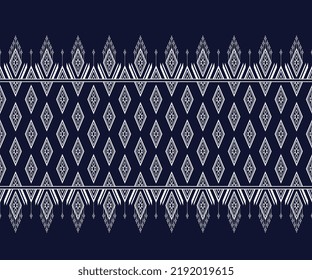Geometric ethnic pattern traditional Design for background, carpet, wallpaper, clothing, wrapping, Batik, fabric, sarong, Vector illustration embroidery style.