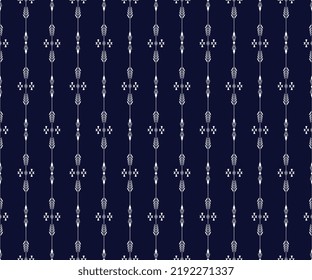 Patrón geométrico étnico tradicional Diseño para fondo, alfombra, papel pintado, ropa, envoltura, Batik, tela, sarong, Estilo de bordado de ilustración vectorial.