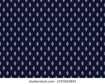 Geometric ethnic pattern traditional Design for background, carpet, wallpaper, clothing, wrapping, Batik, fabric, sarong, Vector illustration embroidery style.