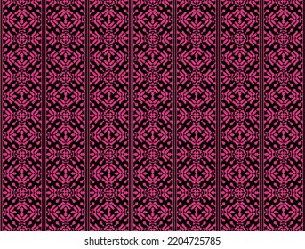 Geometric ethnic pattern traditional Design for background,carpet,wallpaper,clothing,wrapping,Batik,fabric,sarong, illustration embroidery style.