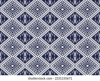 Geometric ethnic pattern traditional Design for background,carpet,wallpaper,clothing,wrapping,Batik,fabric,sarong,Vector illustration embroidery style.