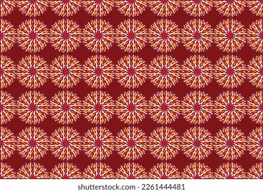 Geometric ethnic pattern traditional Design for background,carpet,wallpaper,clothing,wrapping,Batik,fabric,sarong,Vector illustration embroidery style.