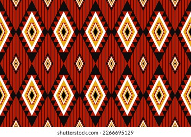 Geometric ethnic pattern traditional Design for carpet,wallpaper, clothing,wrapping,Batik,fabric,Vector illustration embroidery style.