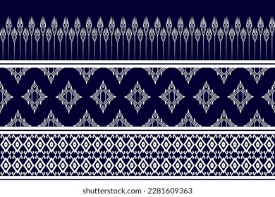 Geometric ethnic pattern traditional Design for background,carpet,wallpaper,clothing,wrapping,Batik,fabric,sarong,Vector illustration embroidery style.