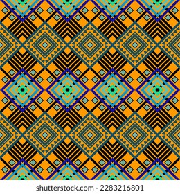 Patrón geométrico étnico diseño tradicional para el estilo bordado de fondo.