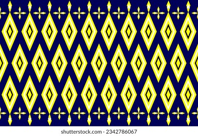 Geometric ethnic pattern traditional Design for background,carpet,wallpaper,clothing,wrapping,Batik,fabric,Vector illustration embroidery style.