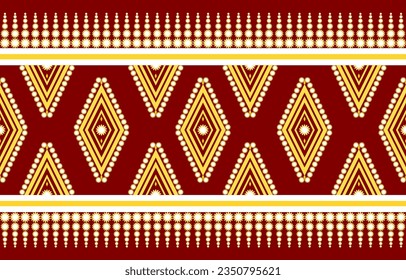 Geometric ethnic pattern traditional Design for background, carpet, wallpaper, clothing, wrapping, Batik, fabric, illustration embroidery style.