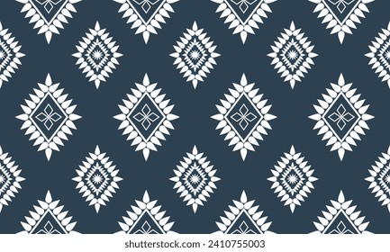 Geometric ethnic pattern traditional Design for background,carpet,wallpaper,clothing,wrapping,Batik,fabric,sarong,Vector illustration embroidery style.