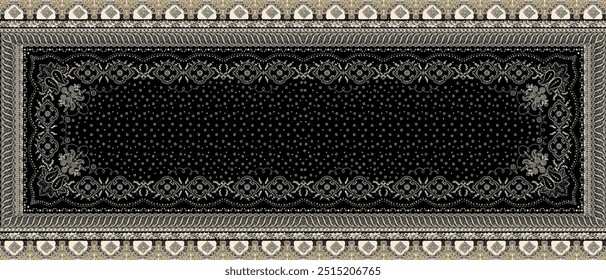 Padrão étnico geométrico Design tradicional Textura design com fundo escuro para tapete, papel de parede, roupas, envoltório, Batik, tecido, roupas, moda, Vetor escuro ilustração bordado 
