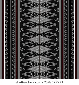 Geometric ethnic pattern traditional Design for background,carpet,wallpaper,clothing,wrapping,Batik,fabric,sarong,Vector illustration embroidery style.