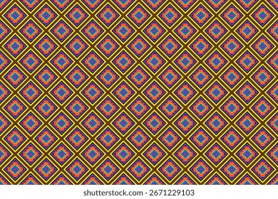 Geometric ethnic pattern traditional Design for background,carpet,wallpaper,clothing,wrapping,Batik,fabric,sarong,Vector illustration embroidery style.
