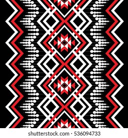 Geometric ethnic pattern traditional Design for background,carpet,wallpaper,clothing,wrapping,Batik,fabric,sarong,Vector illustration embroidery style.