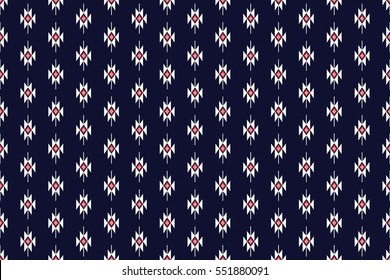 Geometric ethnic pattern traditional Design for background,carpet,wallpaper,clothing,wrapping,Batik,fabric,sarong,Vector illustration embroidery style.