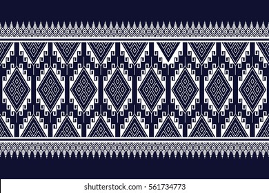 Geometric ethnic pattern traditional Design for background,carpet,wallpaper,clothing,wrapping,Batik,fabric,sarong,Vector illustration embroidery style.