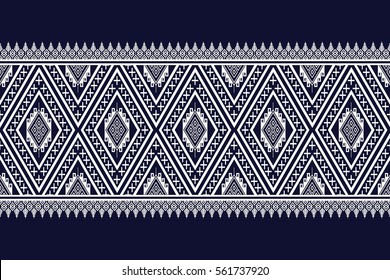 Diseño geométrico étnico tradicional Diseño para fondo, alfombra, papel pintado, ropa, envoltura,Batik,tela,sarong,Estilo de bordado de ilustración vectorial.