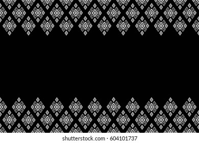 Geometric ethnic pattern traditional Design for background,carpet,wallpaper,clothing,wrapping,Batik,fabric,sarong,Vector illustration embroidery style.