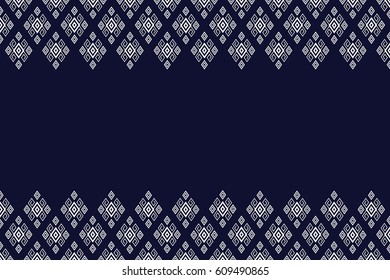 Geometric ethnic pattern traditional Design for background,carpet,wallpaper,clothing,wrapping,Batik,fabric,sarong,Vector illustration embroidery style.