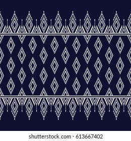 Geometric ethnic pattern traditional Design for background,carpet,wallpaper,clothing,wrapping,Batik,fabric,sarong,Vector illustration embroidery style.