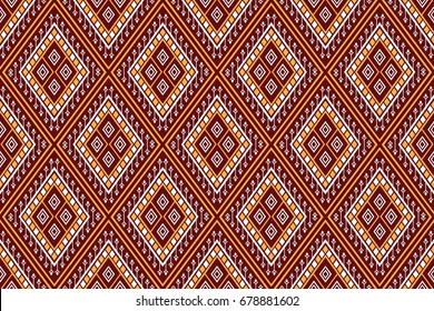 Geometric ethnic pattern traditional Design for background,carpet,wallpaper,clothing,wrapping,Batik,fabric,sarong,Vector illustration embroidery style.