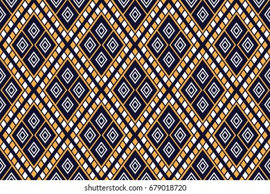 Geometric ethnic pattern traditional Design for background,carpet,wallpaper,clothing,wrapping,Batik,fabric,sarong,Vector illustration embroidery style.