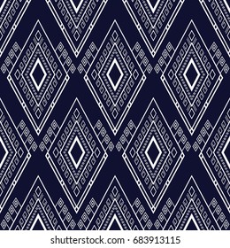 Geometric ethnic pattern traditional Design for background,carpet,wallpaper,clothing,wrapping,Batik,fabric,sarong,Vector illustration embroidery style.
