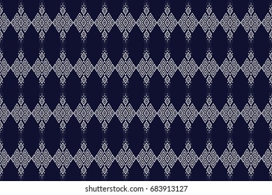 Geometric ethnic pattern traditional Design for background,carpet,wallpaper,clothing,wrapping,Batik,fabric,sarong,Vector illustration embroidery style.