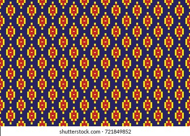 Geometric ethnic pattern traditional Design for background,carpet,wallpaper,clothing,wrapping,Batik,fabric,sarong,Vector illustration embroidery style.