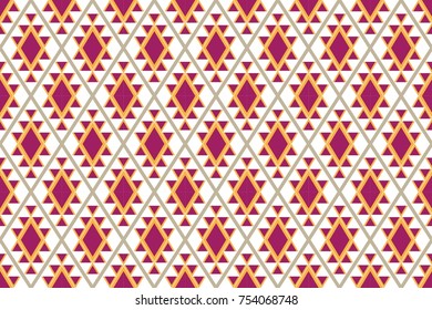 Geometric ethnic pattern traditional Design for background,carpet,wallpaper,clothing,wrapping,Batik,fabric,sarong,Vector illustration embroidery style.