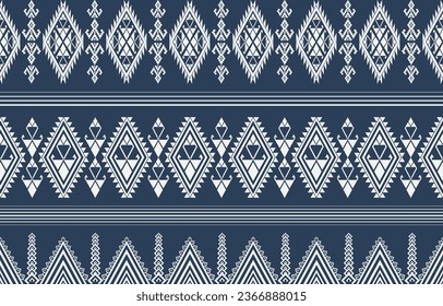 Geometrisches ethnisches Muster. Traditionelles orientalisches indisches Ikat-Design für Hintergrund, Druck, Grenzumhüllung, Batik, Stoff, Vektorgrafik.