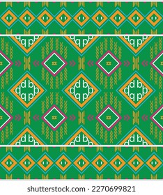 Geometric ethnic pattern. Traditional ethnic patterns vectors It is a pattern geometric shapes. Create beautiful fabric patterns. Design for print. Using in the fashion industry.