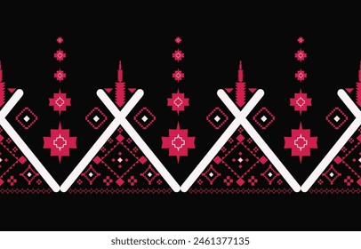 The geometric ethnic pattern of traditional style. Navajo, America Indian patterns. Design for background, wallpaper, clothing, wrapping, Batik, fabric, and prints. Vector illustration.