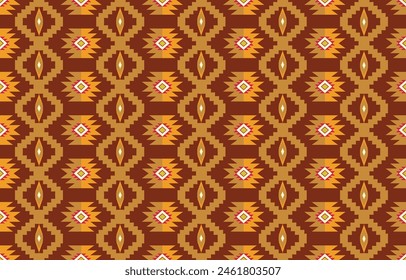 The geometric ethnic pattern of traditional style. Navajo, America Indian patterns. Design for background, wallpaper, clothing, wrapping, Batik, fabric, and prints. Vector illustration.