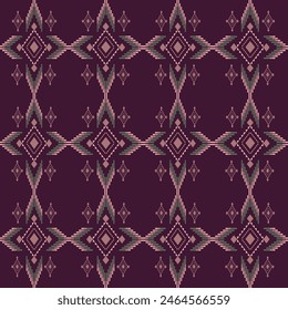 The geometric ethnic pattern of traditional style. Navajo, America Indian patterns. Design for background, wallpaper, clothing, wrapping, Batik, fabric, and prints. Vector illustration