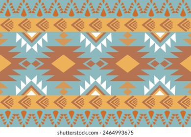 Das geometrische ethnische Muster des traditionellen Stils. In: Navajo, America Indian Patterns. Design für Hintergrund, Bildschirmhintergrund, Kleidung, Verpackung, Batik, Stoff und Drucke. Vektorillustration.