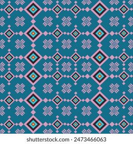 The geometric ethnic pattern of traditional style. Navajo, America Indian patterns. Design for background, wallpaper, clothing, wrapping, Batik, fabric, and prints. Vector illustration.