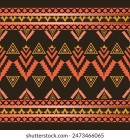 The geometric ethnic pattern of traditional style. Navajo, America Indian patterns. Design for background, wallpaper, clothing, wrapping, Batik, fabric, and prints. Vector illustration.