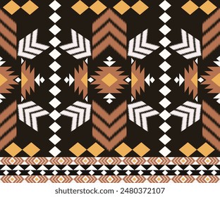 The geometric ethnic pattern of traditional style. Navajo, America Indian patterns. Design for background, wallpaper, clothing, wrapping, Batik, fabric, and prints. Vector illustration.