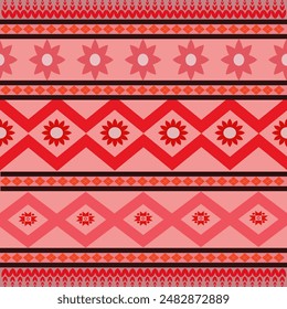 Das geometrische ethnische Muster des traditionellen Stils. In: Navajo, America Indian Patterns. Design für Hintergrund, Bildschirmhintergrund, Kleidung, Verpackung, Batik, Stoff und Drucke. Vektorillustration.