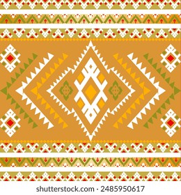 The geometric ethnic pattern of traditional style. Navajo, America Indian patterns. Design for background, wallpaper, clothing, wrapping, Batik, fabric, and prints. Vector illustration.