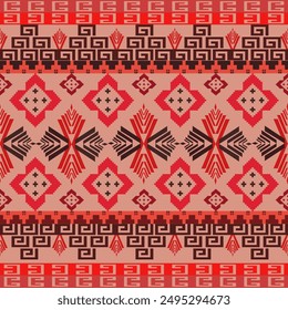 The geometric ethnic pattern of traditional style. Navajo, America Indian patterns. Design for background, wallpaper, clothing, wrapping, Batik, fabric, and prints. Vector illustration.