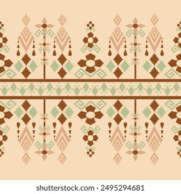 The geometric ethnic pattern of traditional style. Navajo, America Indian patterns. Design for background, wallpaper, clothing, wrapping, Batik, fabric, and prints. Vector illustration.