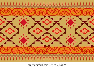 The geometric ethnic pattern of traditional style. Navajo, America Indian patterns. Design for background, wallpaper, clothing, wrapping, Batik, fabric, and prints. Vector illustration.