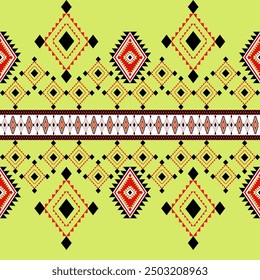 The geometric ethnic pattern of traditional style. Navajo, America Indian patterns. Design for background, wallpaper, clothing, wrapping, Batik, fabric, and prints. Vector illustration.