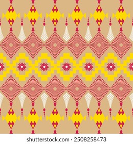 The geometric ethnic pattern of traditional style. Navajo, America Indian patterns. Design for background, wallpaper, clothing, wrapping, Batik, fabric, and prints. Vector illustration.