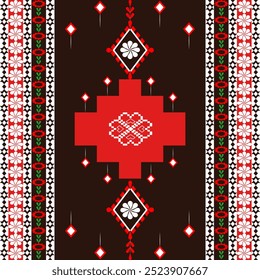 El patrón étnico geométrico del estilo tradicional. Navajo, patrones indios americanos. Diseño para el fondo, el Fondo de pantalla, la ropa, el abrigo, el batik, la tela, y las impresiones. Ilustración vectorial.