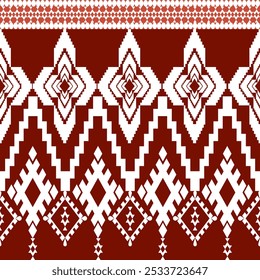 The geometric ethnic pattern of traditional style. Navajo, America Indian patterns. Design for background, wallpaper, clothing, wrapping, Batik, fabric, and prints. Vector illustration.